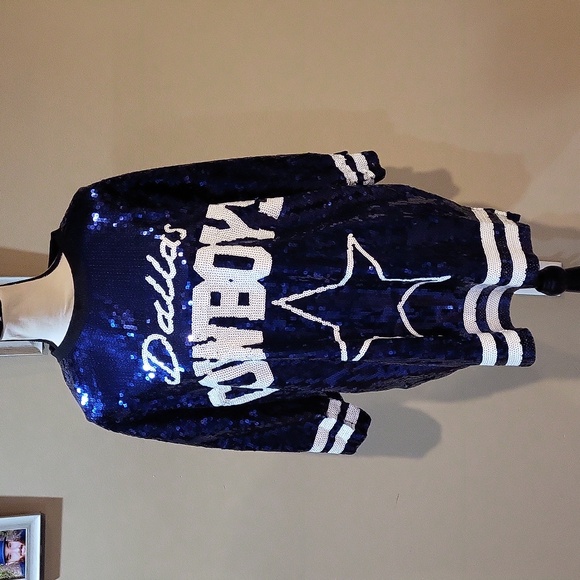 slim fit dress slacks Dallas Cowboys Dress – Swanky Tots main image 1
